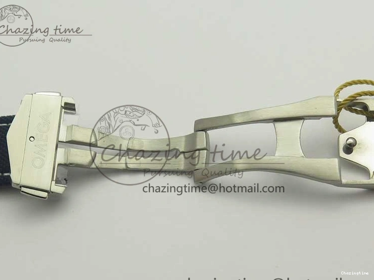 0216 EasyCare Aqua Terra Master Ryder Cup Edition VSF 1:1 Best Edition White Textured Dial on Blue Nylon Strap A8500 Super Clone 8016